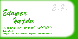 edomer hajdu business card